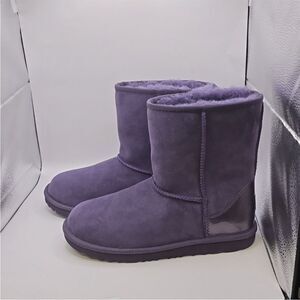 UGG CLASSIC SHORT II METALLIC PORT BOOTS NEW SIZE 5